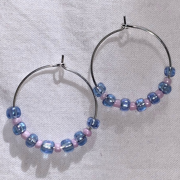 Beaded Hoop Earrings
25mm stainless steel - Picture 5 of 16